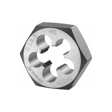 Garant 3/8in-19  HSS Hex Die, for Whitworth Pipe Threads 142060 G3/8